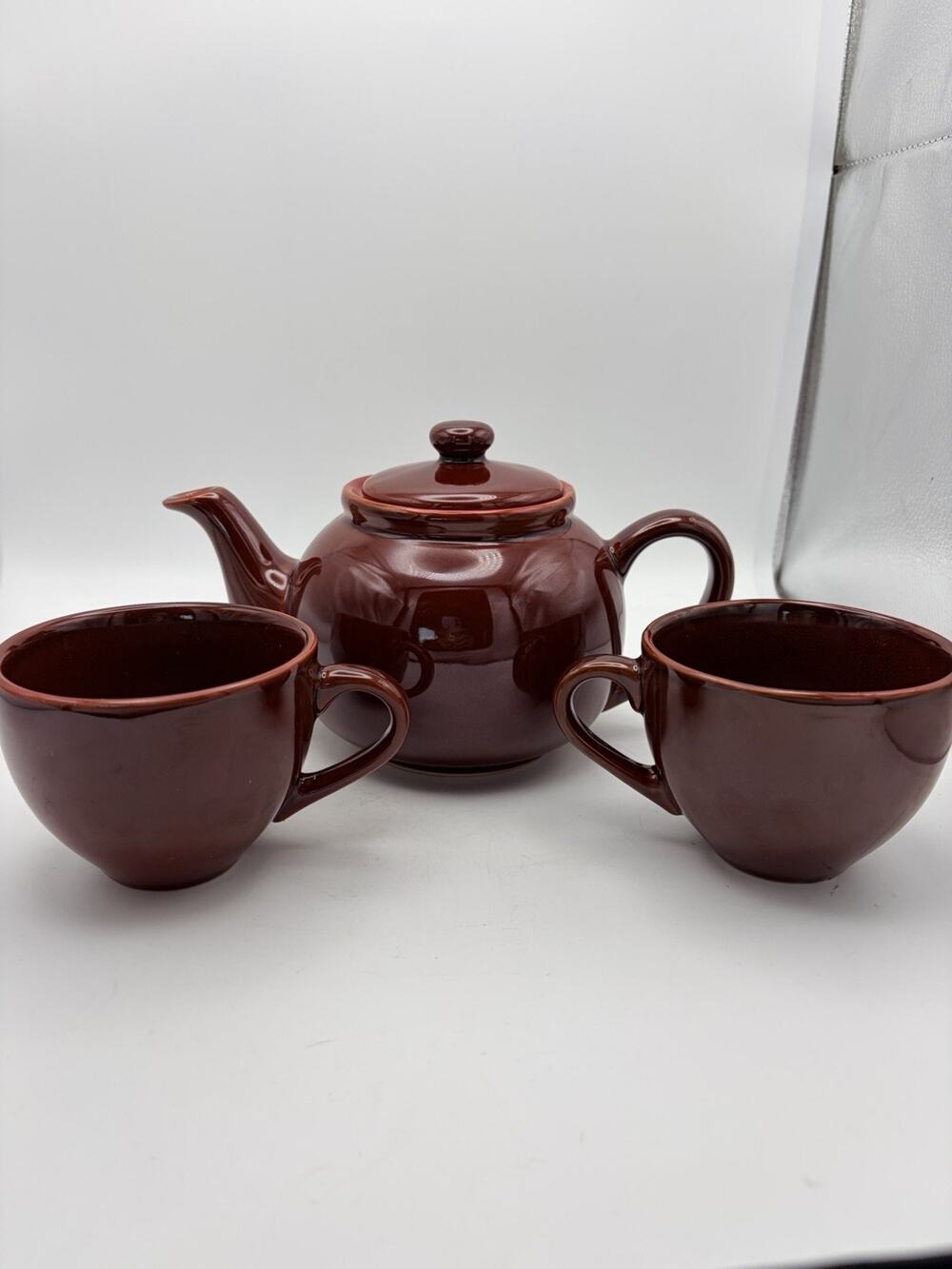 Vintage Pier 1 Imports Tea Set With Teapot and 4 Cups